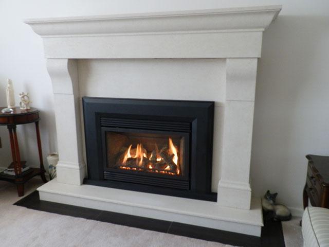A fireplace installation by The One Stop Fireplace Shop in the Niagara Peninsula