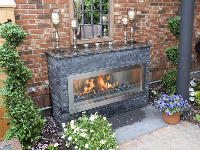 A fireplace installation by The One Stop Fireplace Shop in the Niagara Peninsula