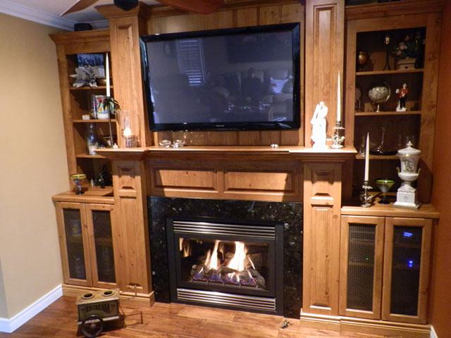 A fireplace installation by The One Stop Fireplace Shop in the Niagara Peninsula