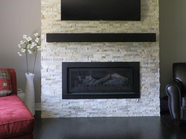A fireplace installation by The One Stop Fireplace Shop in the Niagara Peninsula
