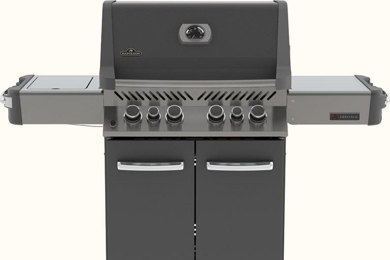The Ambiance 500 gas grill, available at The One Stop Fireplace Shop
